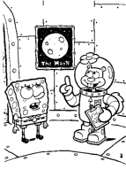A coloring page of spongebob squarepants